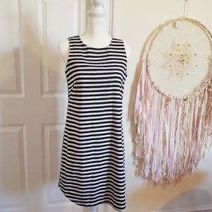 Spense women's striped shift dress, white/black